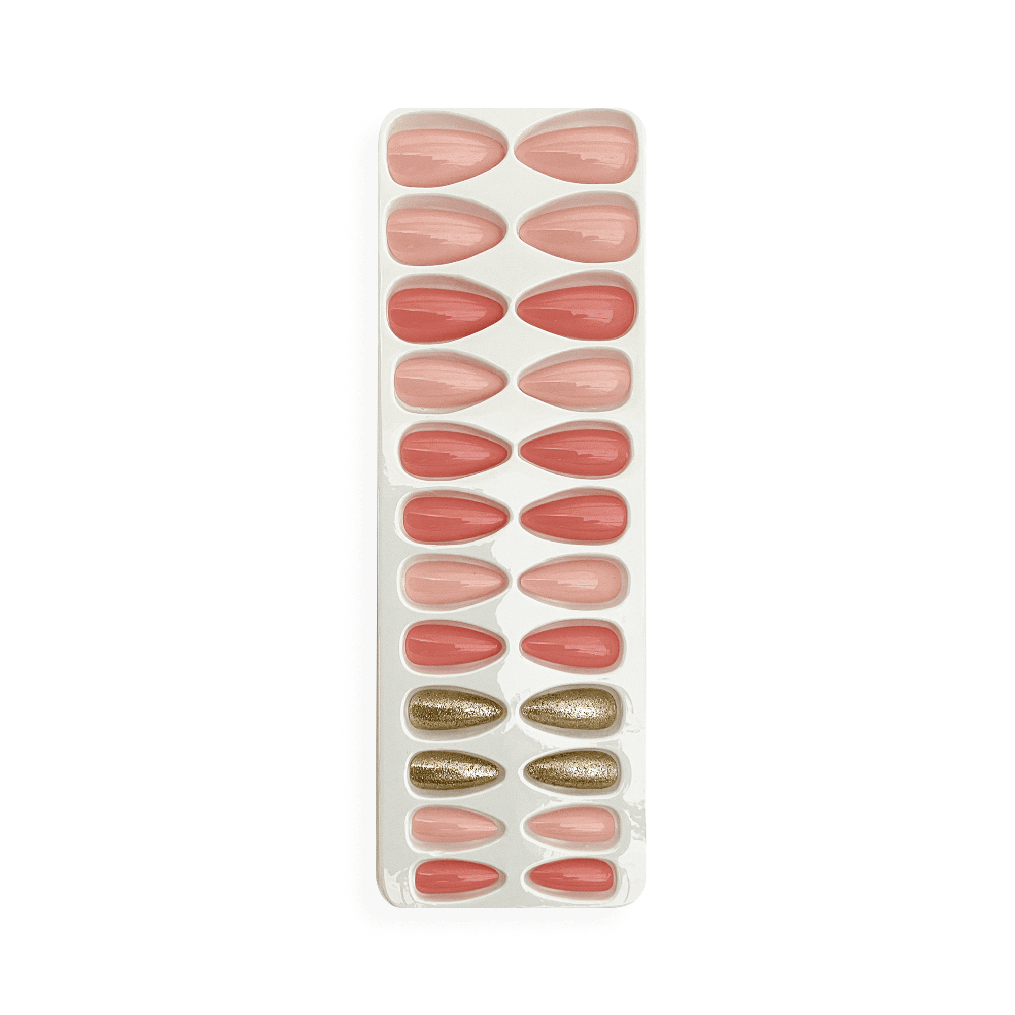 Cuty Nails Set: Flawless Acrylic Nails With Jelly Tape Adhesion - Coral Charm