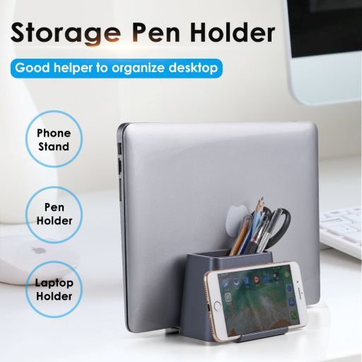 Pen Holder with Cell Phone Stand (Black)