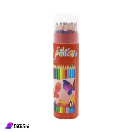 Vneeds Colour Pencil Drum 24 Pcs