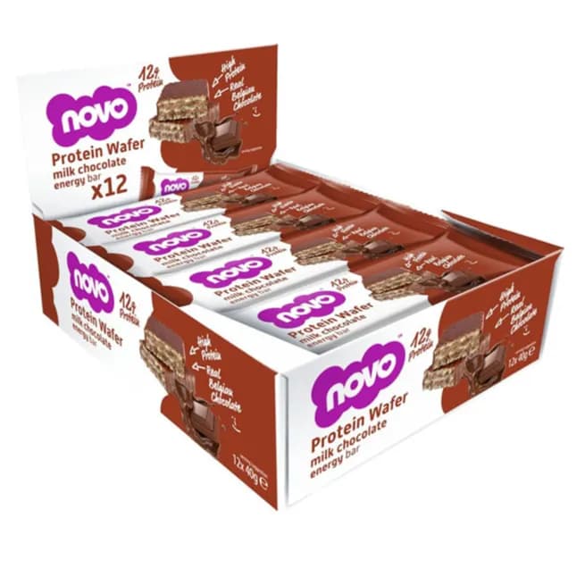 Novo Protein Wafer Milk Chocolate Flavour 40g x 12 Unit Box