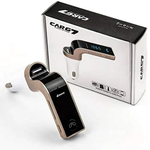 C7 Bluetooth Car Kit Hands-free Fm Transmitter Mp3 Player & Usb Car Charger