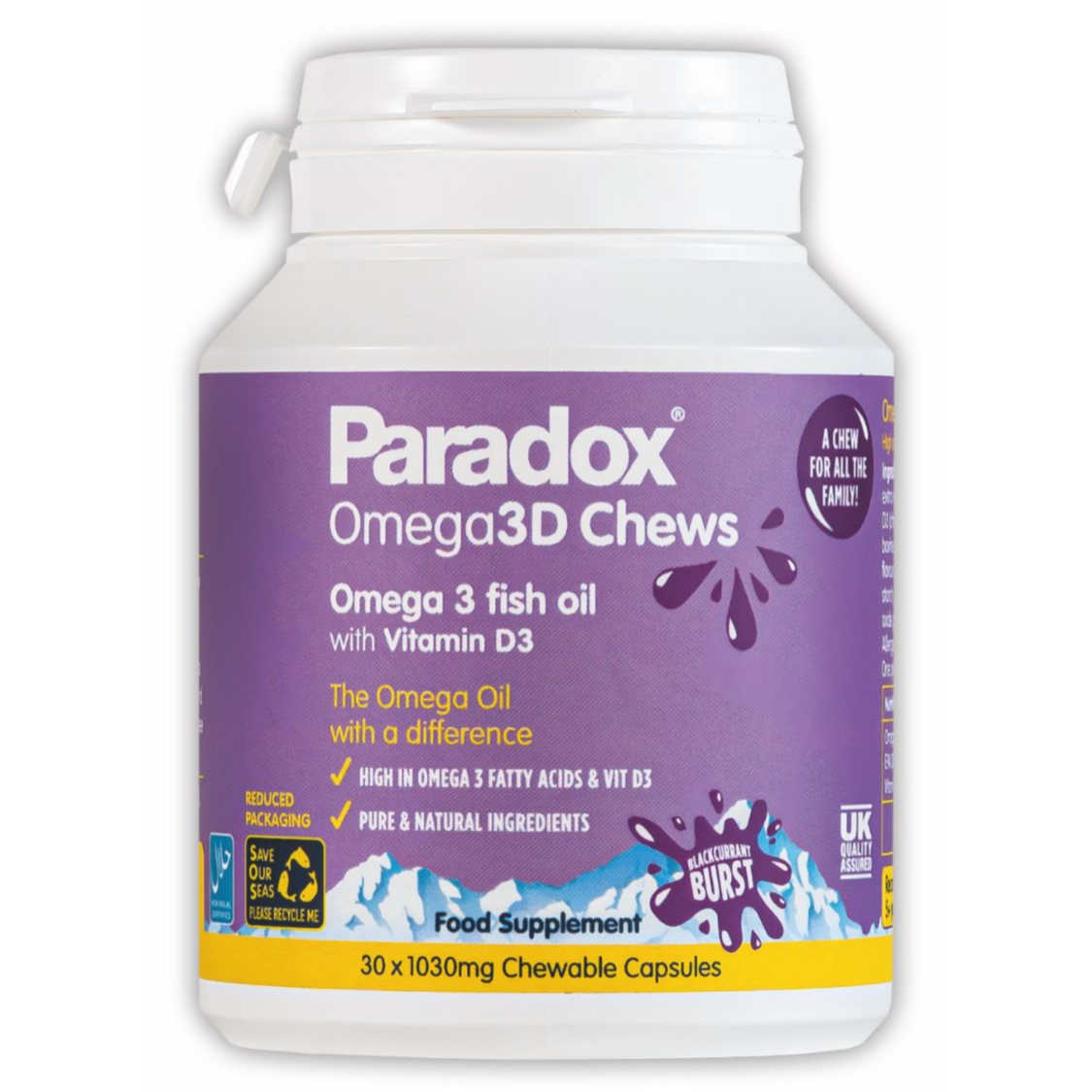 Paradox Omega 3D Chewable Tablets - 60'S