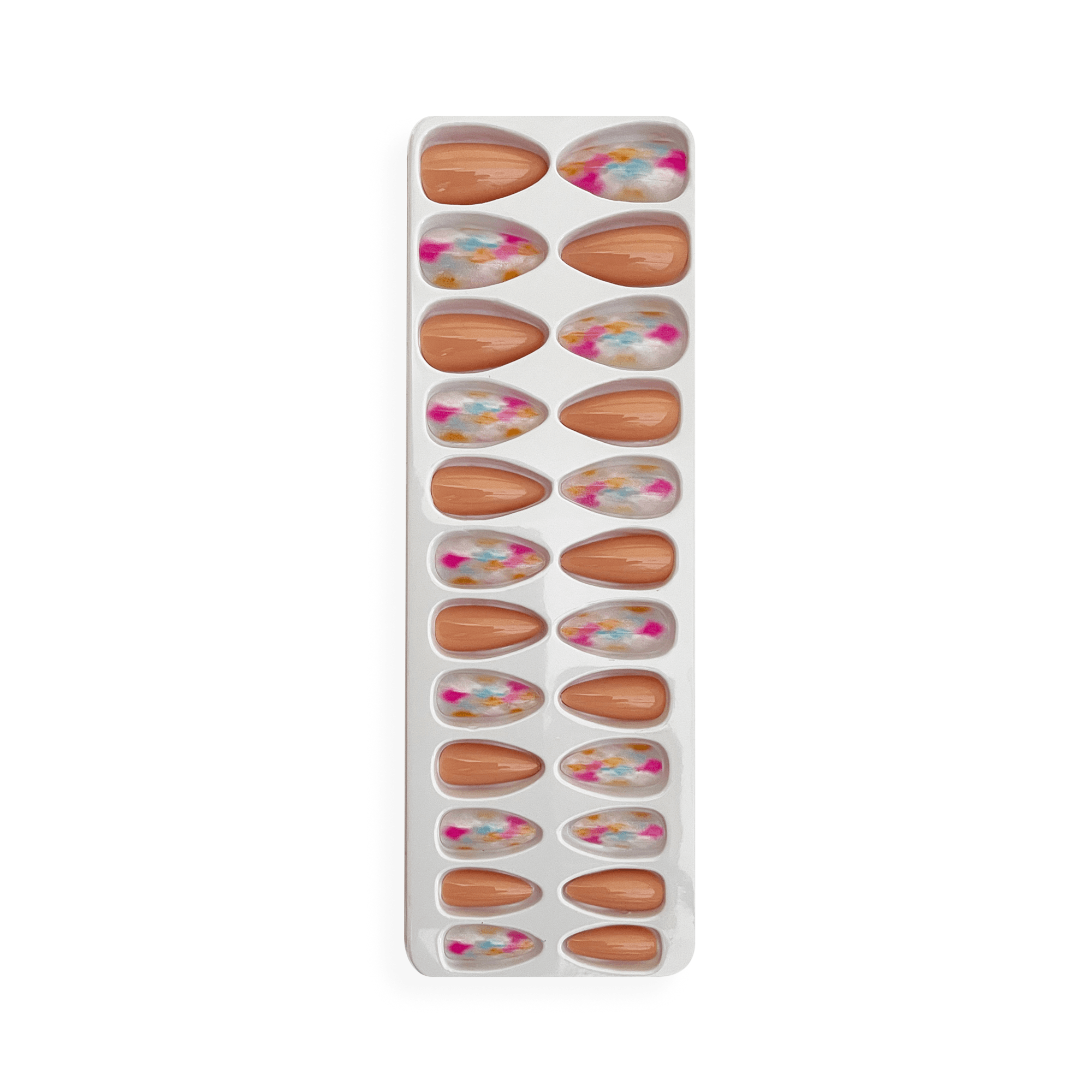 Cuty Nails Set: Flawless Acrylic Nails With Jelly Tape Adhesion - Pink Pastel