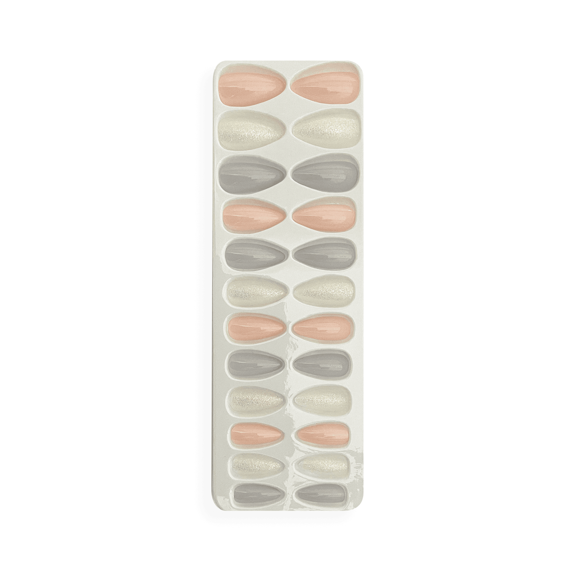 Cuty Nails Set: Flawless Acrylic Nails With Jelly Tape Adhesion - Pastel Elegance