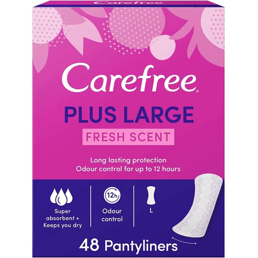 Carefree Plus Large Fresh Scent 48 Pantyliners