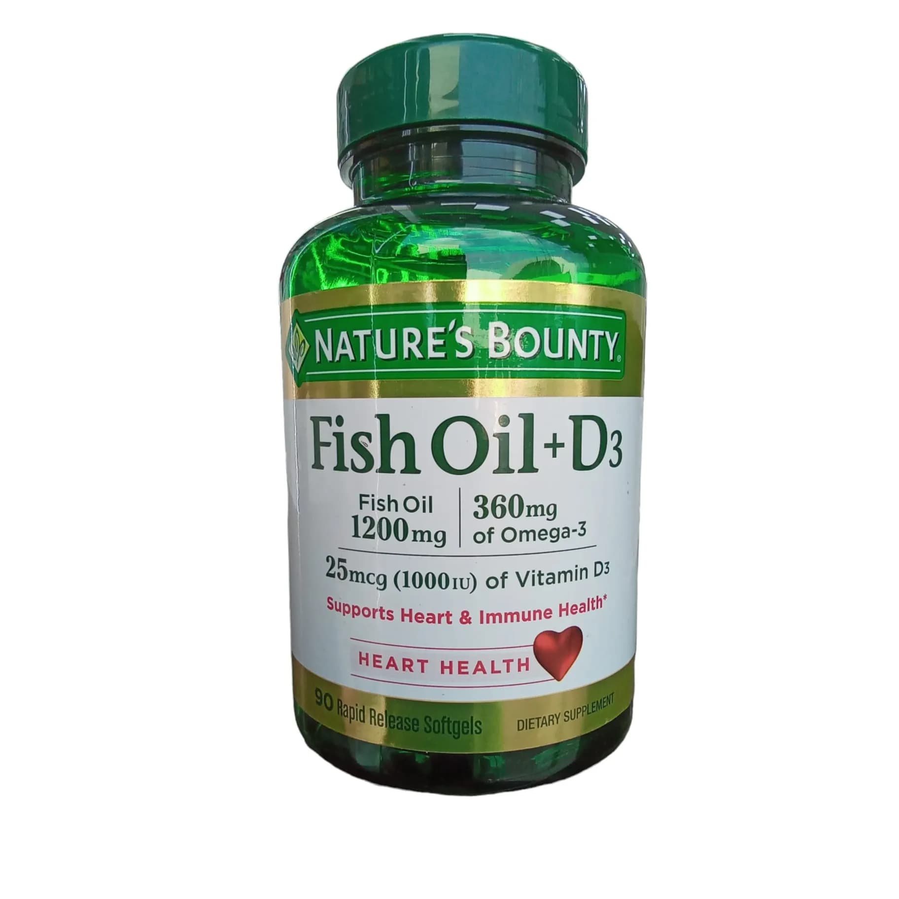 Nature Bounty Fish Oil 1200 Mg/360 Mg Of Omega-3 Softgel 90