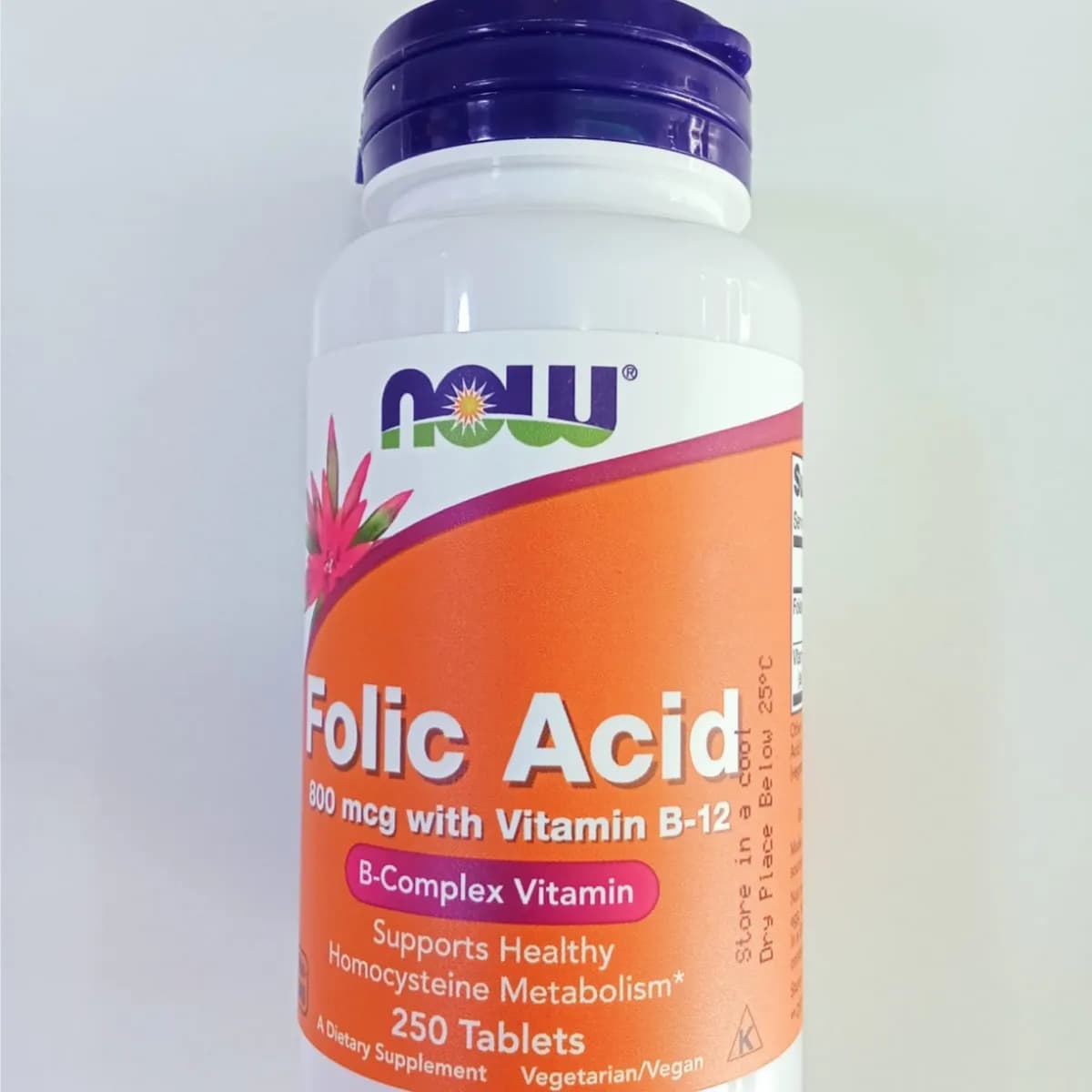 Now Folic Acid 800Mcg With Vit 12