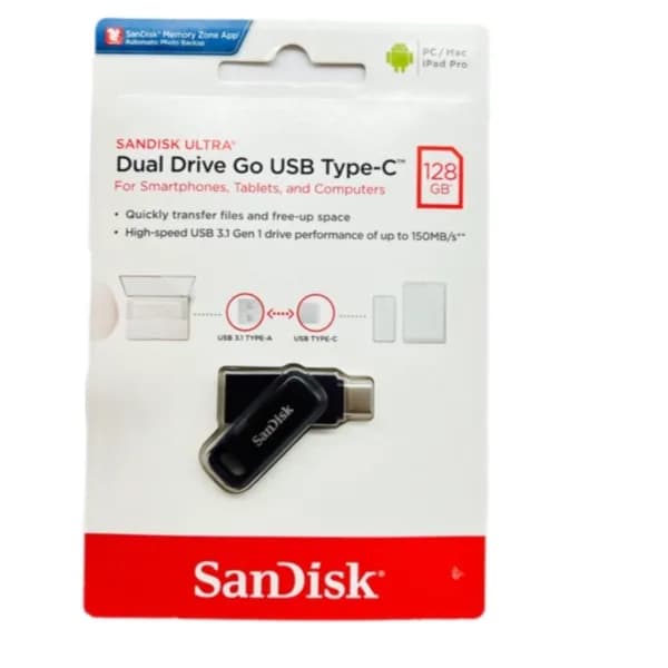 Sandisk Ultra Dual Drive Go Usb Type-c 128gb - 4065