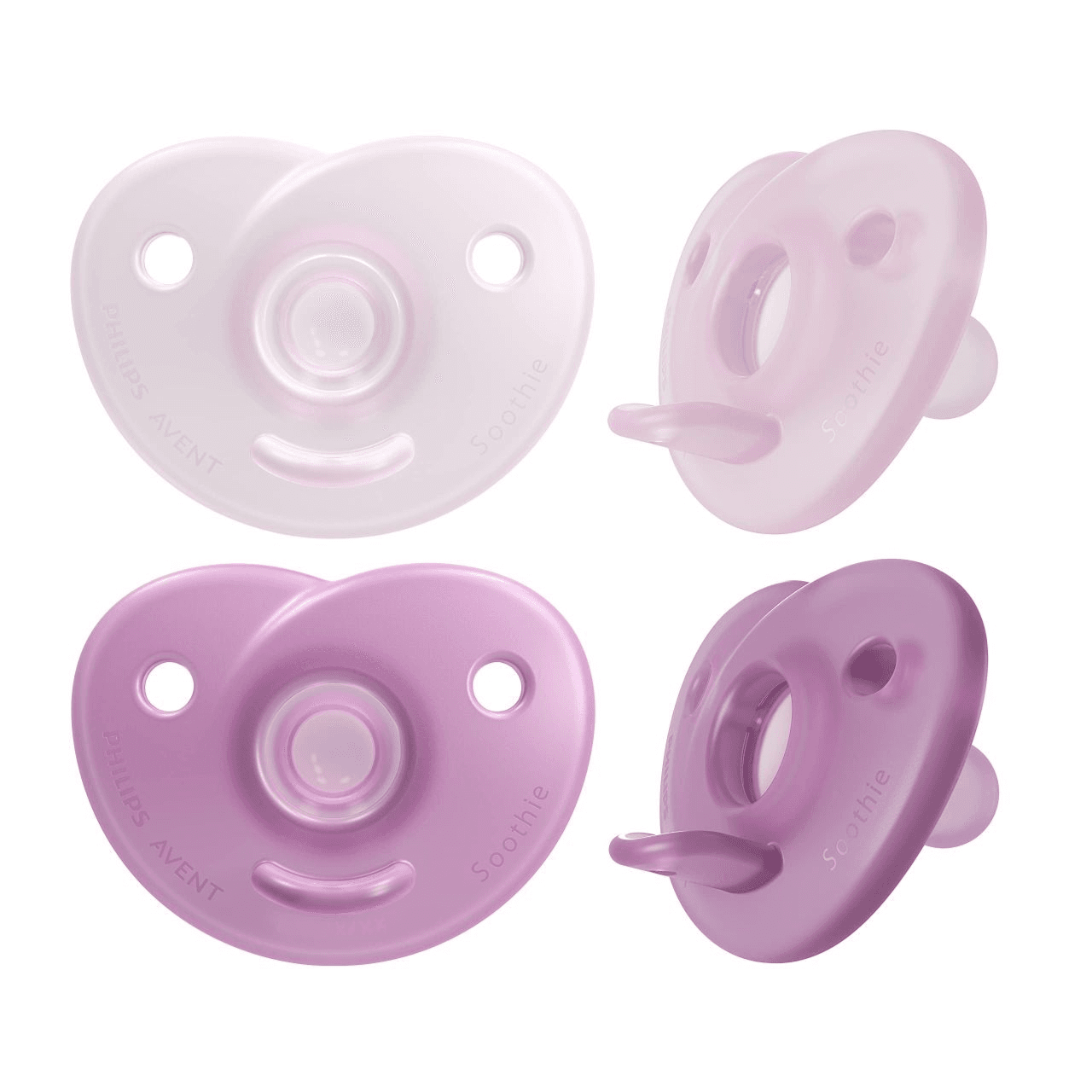 Avent Soothie Silicone Pacifier Ref-Scf099/20 For Newborns 0-6 Months Girl Pink Color 2Pcs