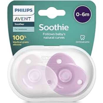 Avent Soothie Silicone Pacifier Ref-Scf099/20 For Newborns 0-6 Months Girl Pink Color 2Pcs