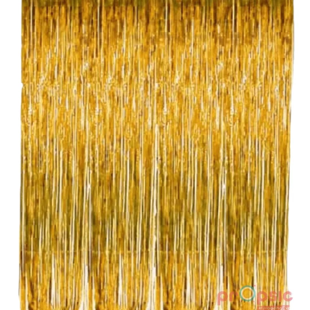 Foil Fringe Curtain Gold Color