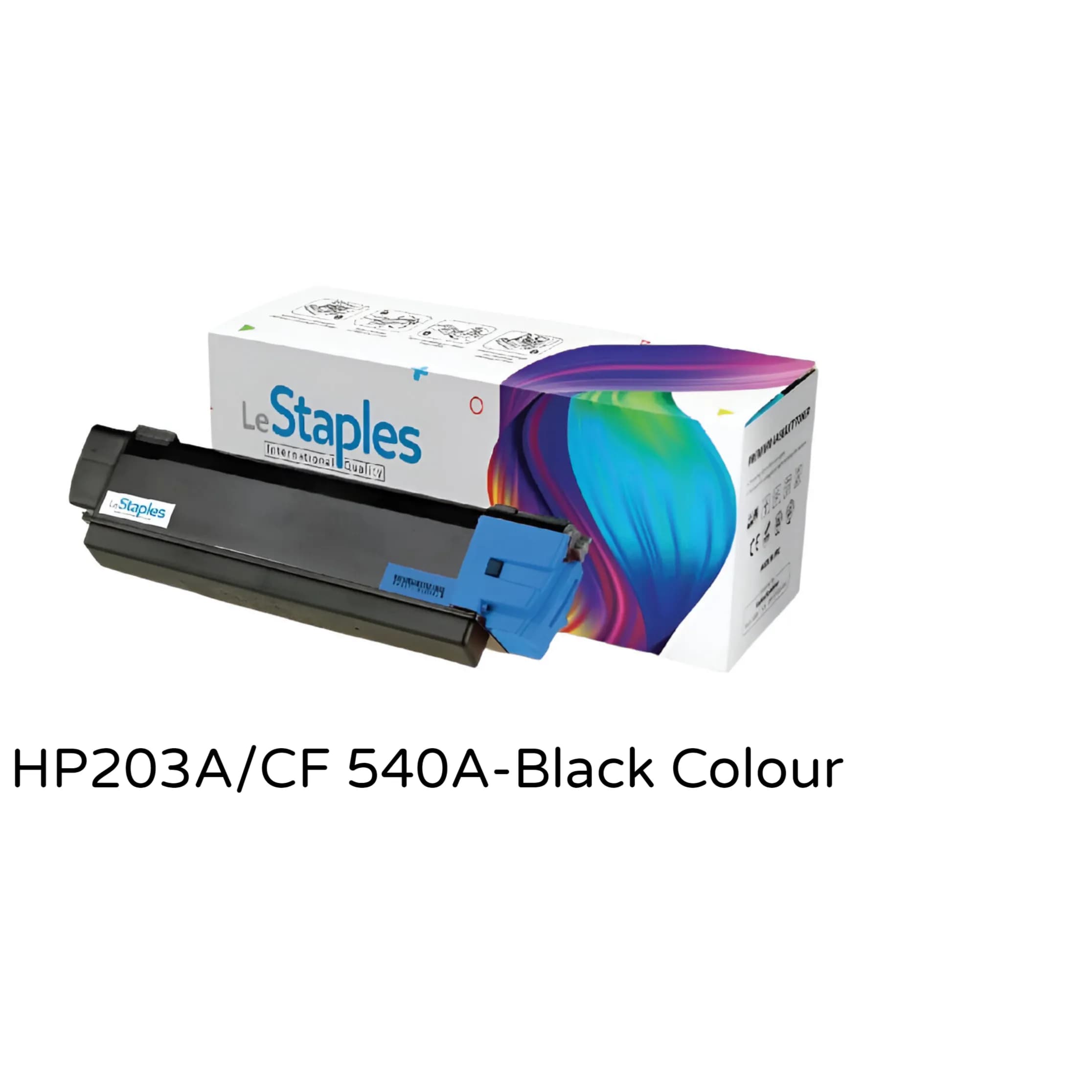 Le Staples Original Toner .Replacement For LaserJet  Cartridge  HP203A/CF 540A-Black Colour CGSL09_540A