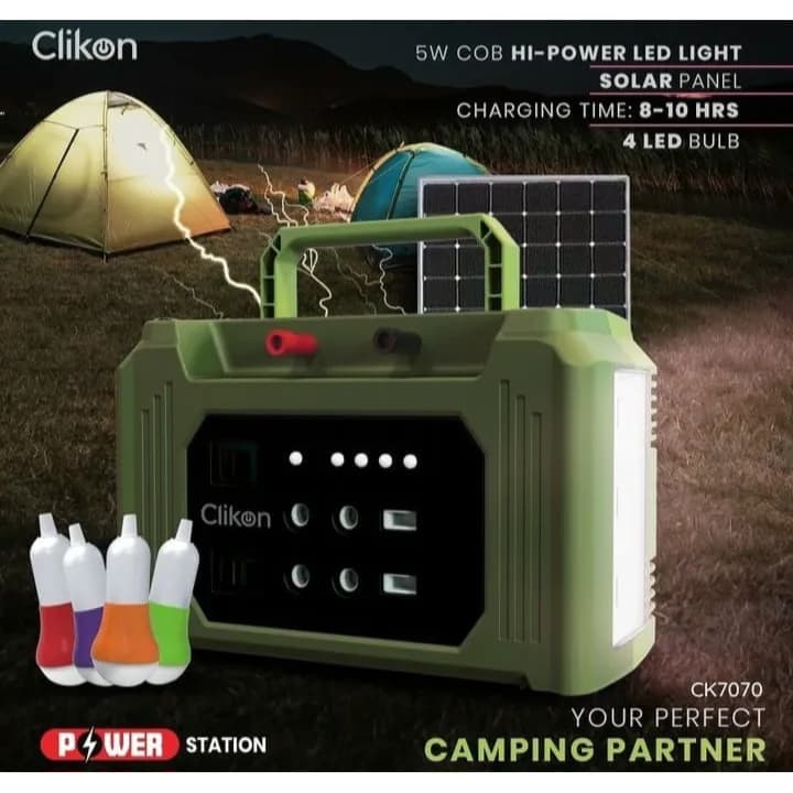 Clikon Solar Power Station 7000Mah Ck7070