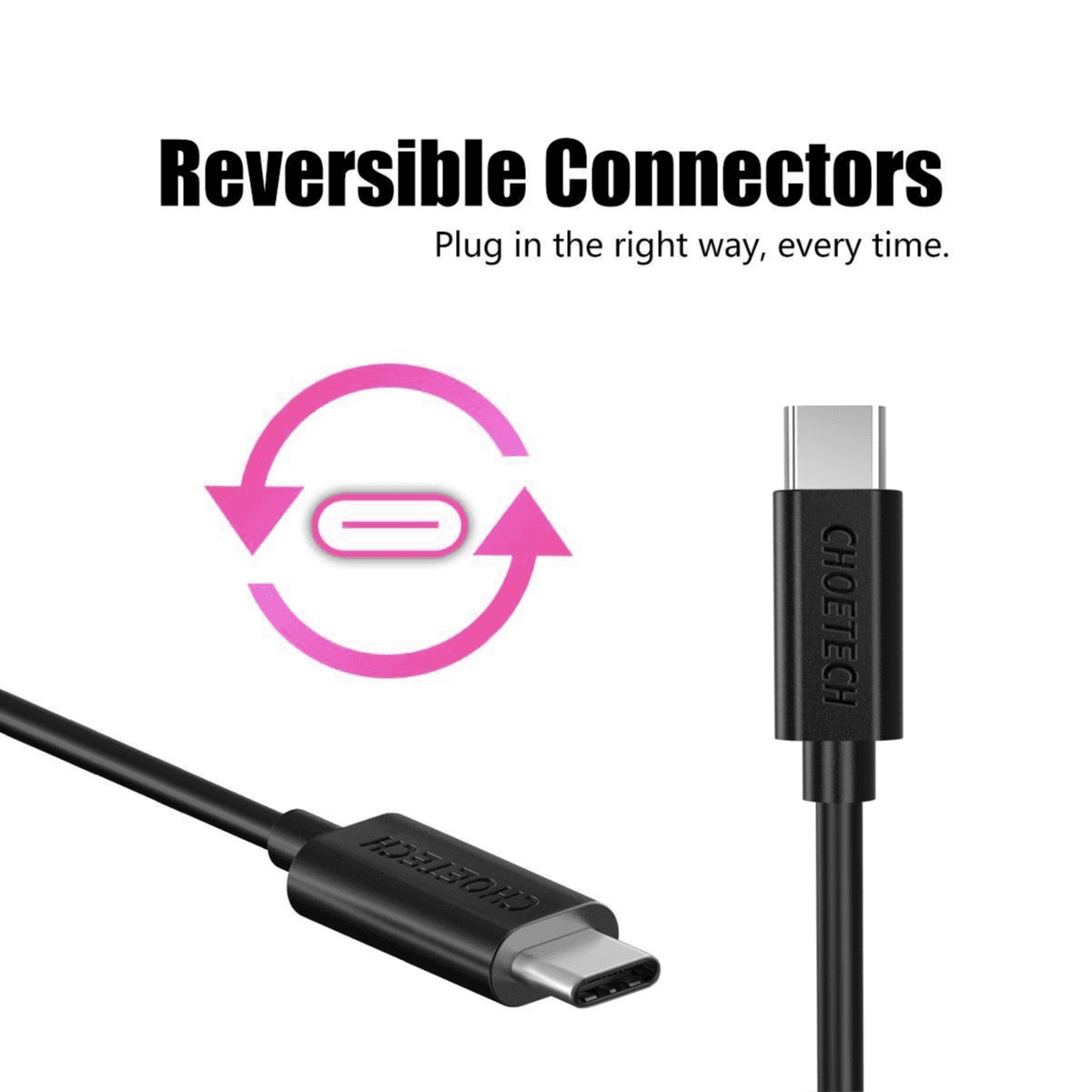 Choetech 2m Type-c To Type-c Pvc Cable