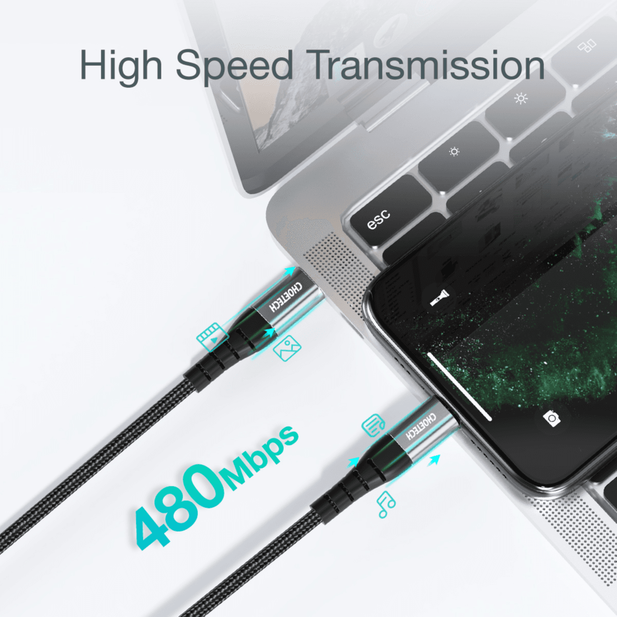 Choetech 3m Mfi Usb-c To Lightning Cable