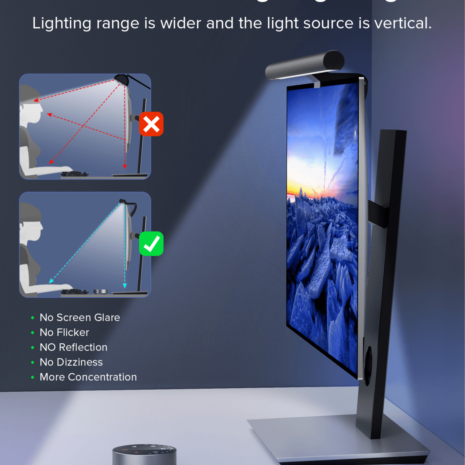 Shuttle Wireless Control Asymmetric-light Desk Multi-scene