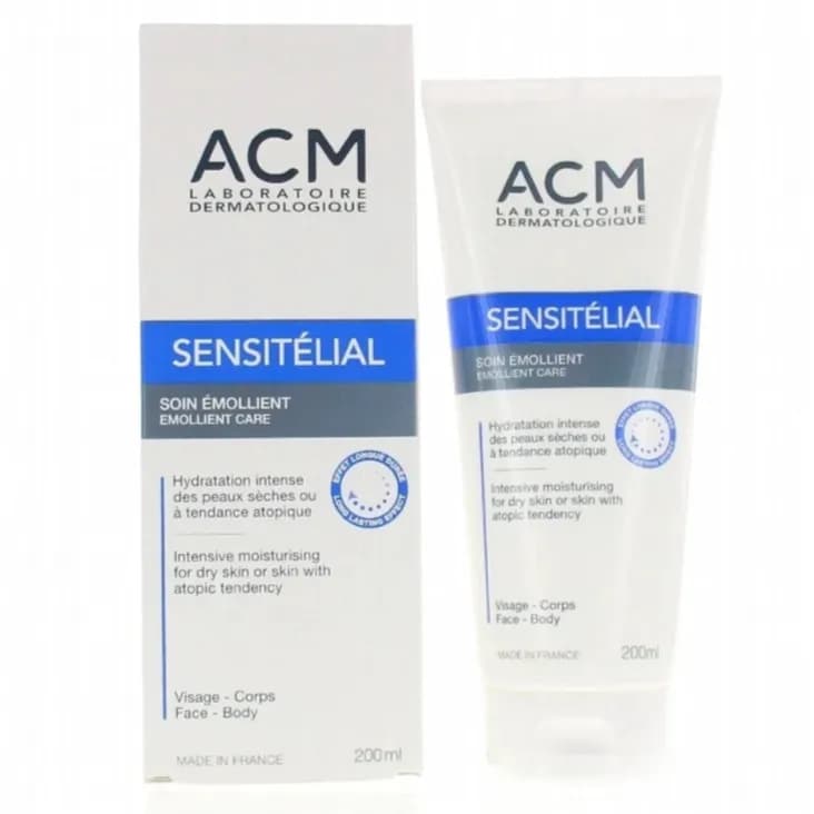 Acm Sensitelial Emollient Care 200Ml Tube - Moisturising Care Product For Dry Skin