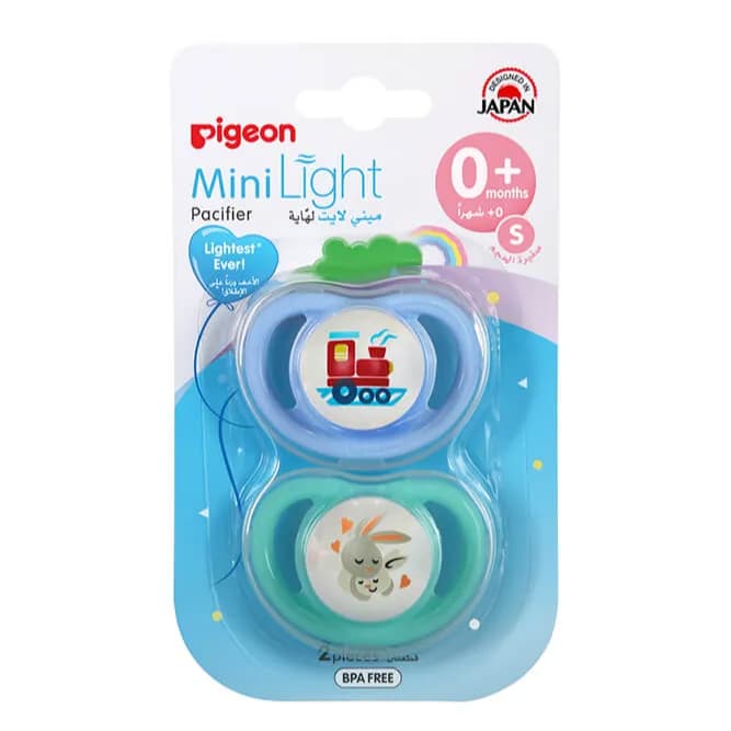 Pigeon Mini Light Boy Pacifier Small Size 0+months 2 Pieces Code:78259