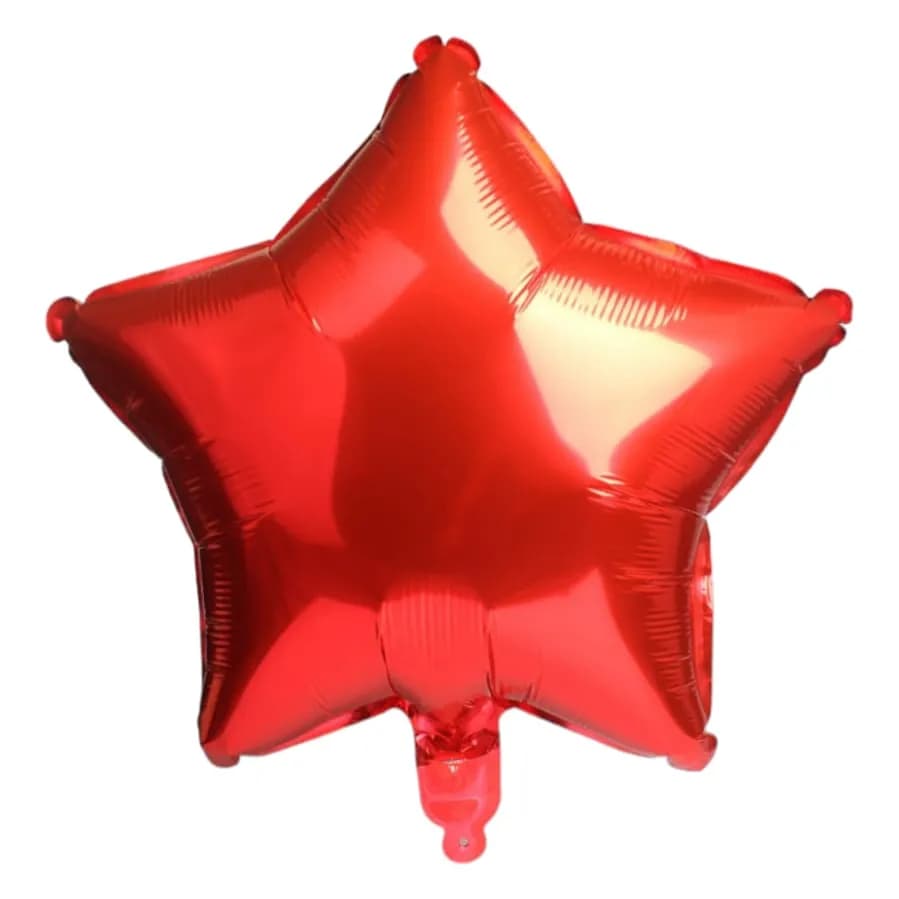 18" Red Star Ballon With Helium