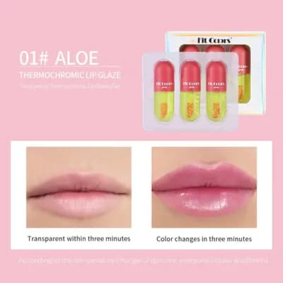 Crystal Jelly Lip Gloss Capsule Lip Plumper Oil Shiny Clear Lip Oil Moisturizing Women Lip Gloss Balm Makeup Lip Tint Cosmetics 01 #  Aloe