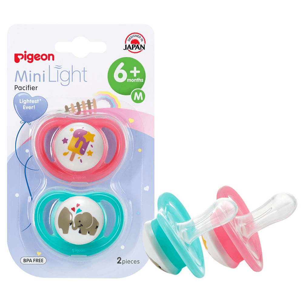 Pigeon Mini Light Girl Pacifier Medium Size 6+Months 2Pcs Code:78263