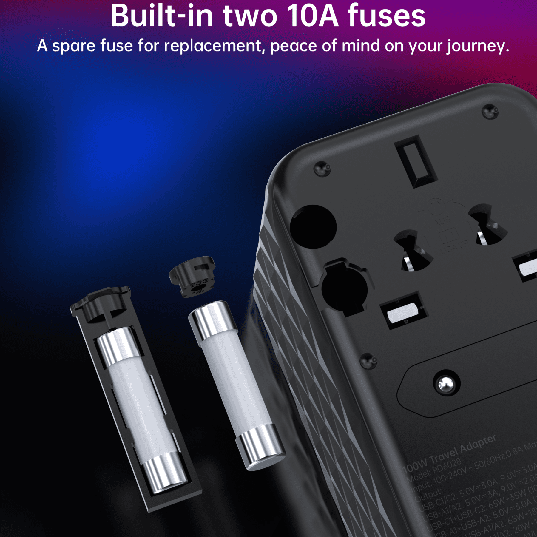Chotech Pd100w 2c+2a Travel Wall Charger