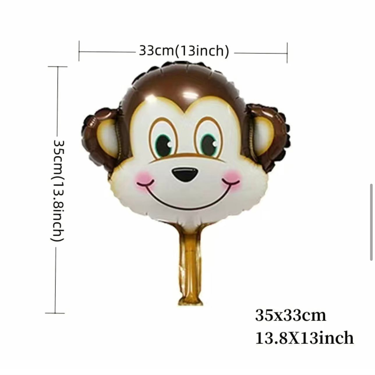 Animal Set Foil Balloons 6psc Without Helium