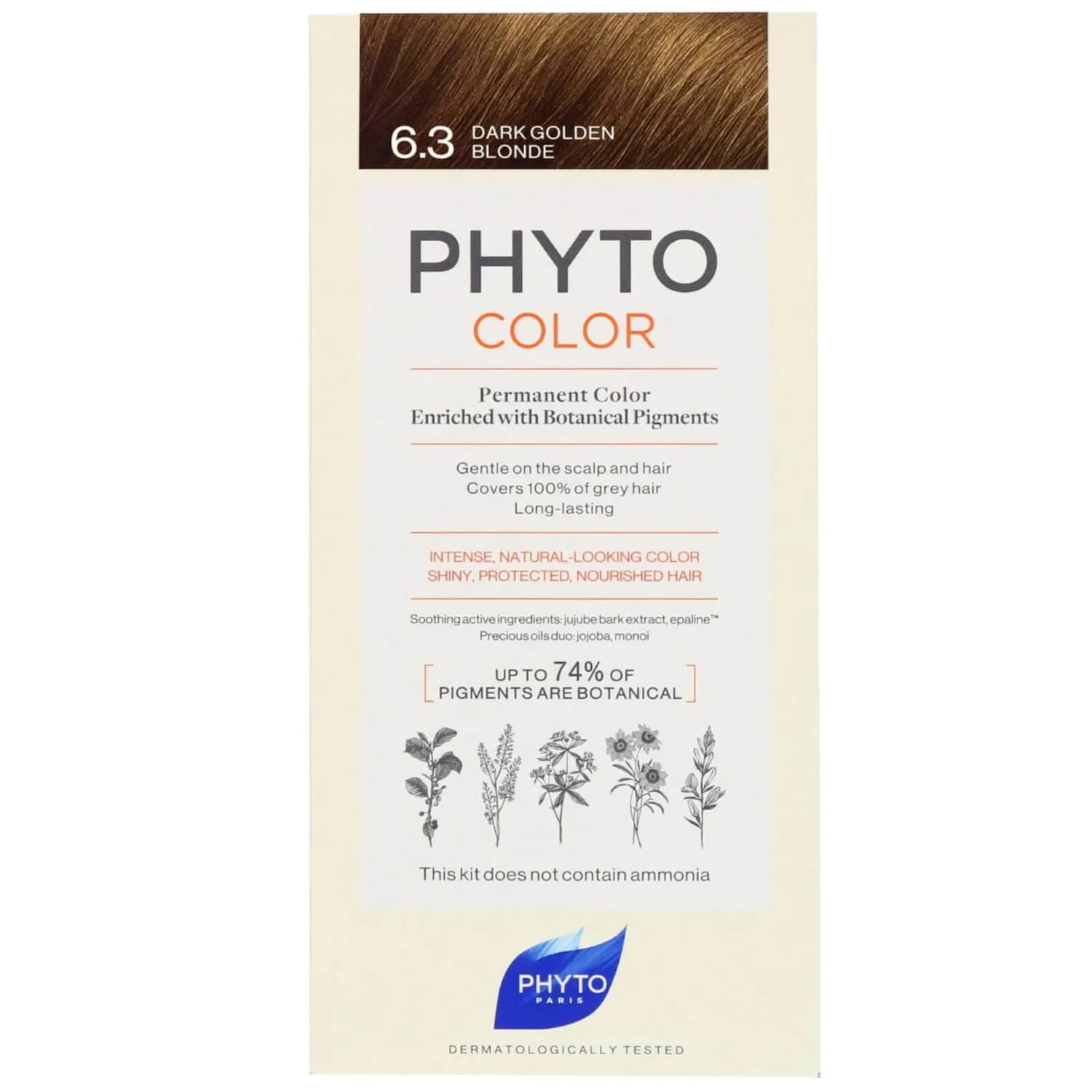 Phyto Permanent Color 6.3 Dark Golden Blond