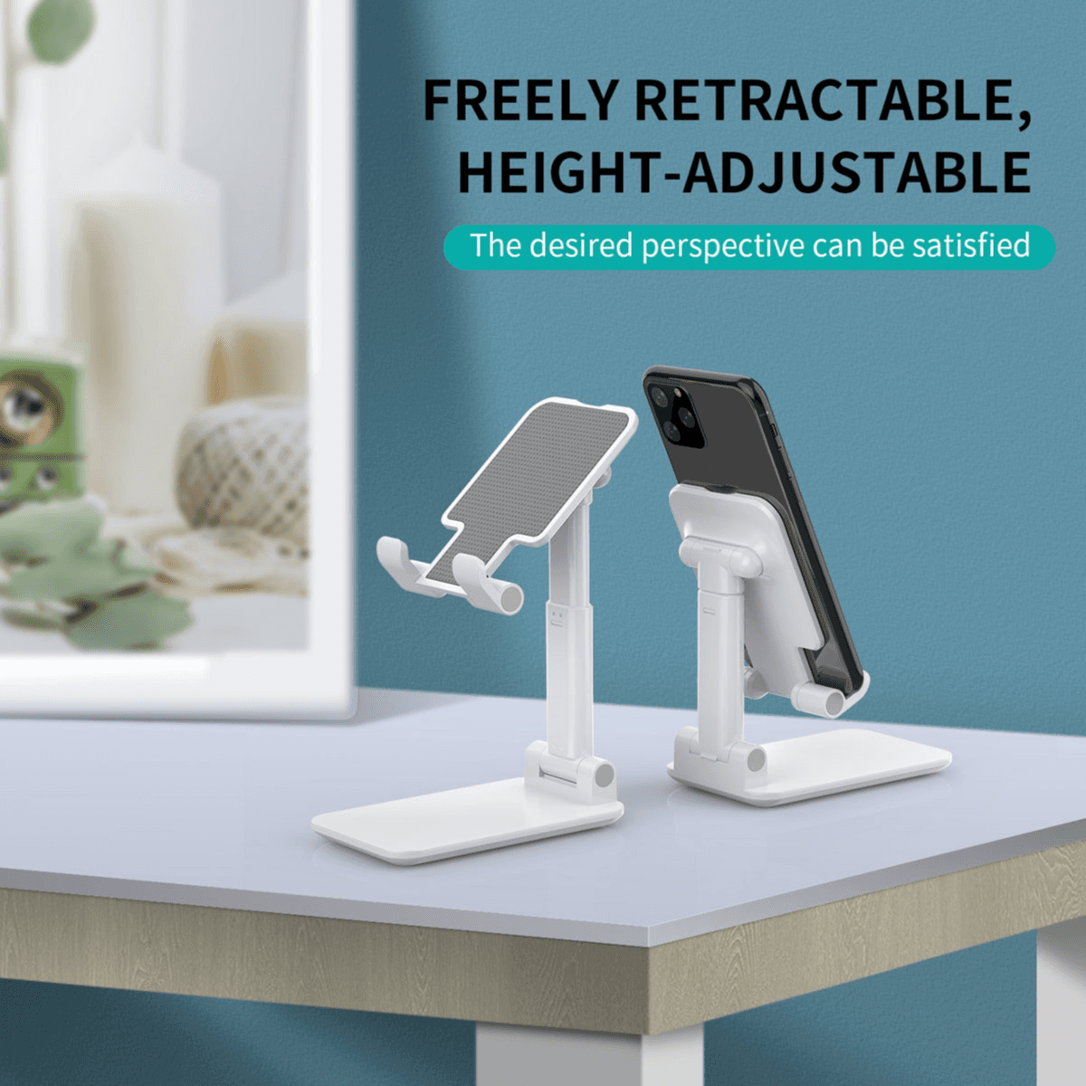 Choetech Floable Phone Desk Holder White With Mirror
