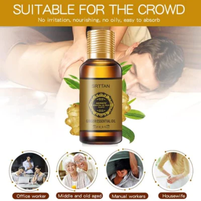 Srttan Belly Drainage Slimming Tummy Ginger Oil And Aroma Oil For Relaxing Massage Essential Liquid 10ml