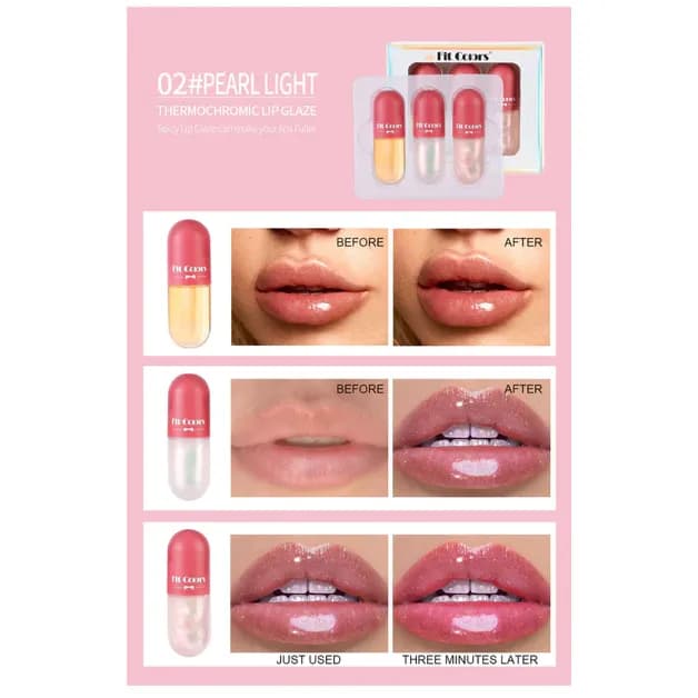 Crystal Jelly Lip Gloss Capsule Lip Plumper Oil Shiny Clear Lip Oil Moisturizing Women Lip Gloss Balm Makeup Lip Tint Cosmetics 02  pearl Light#