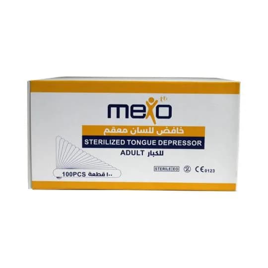 Mexo Sterilized Tongue Depressor for Adult 100pcs