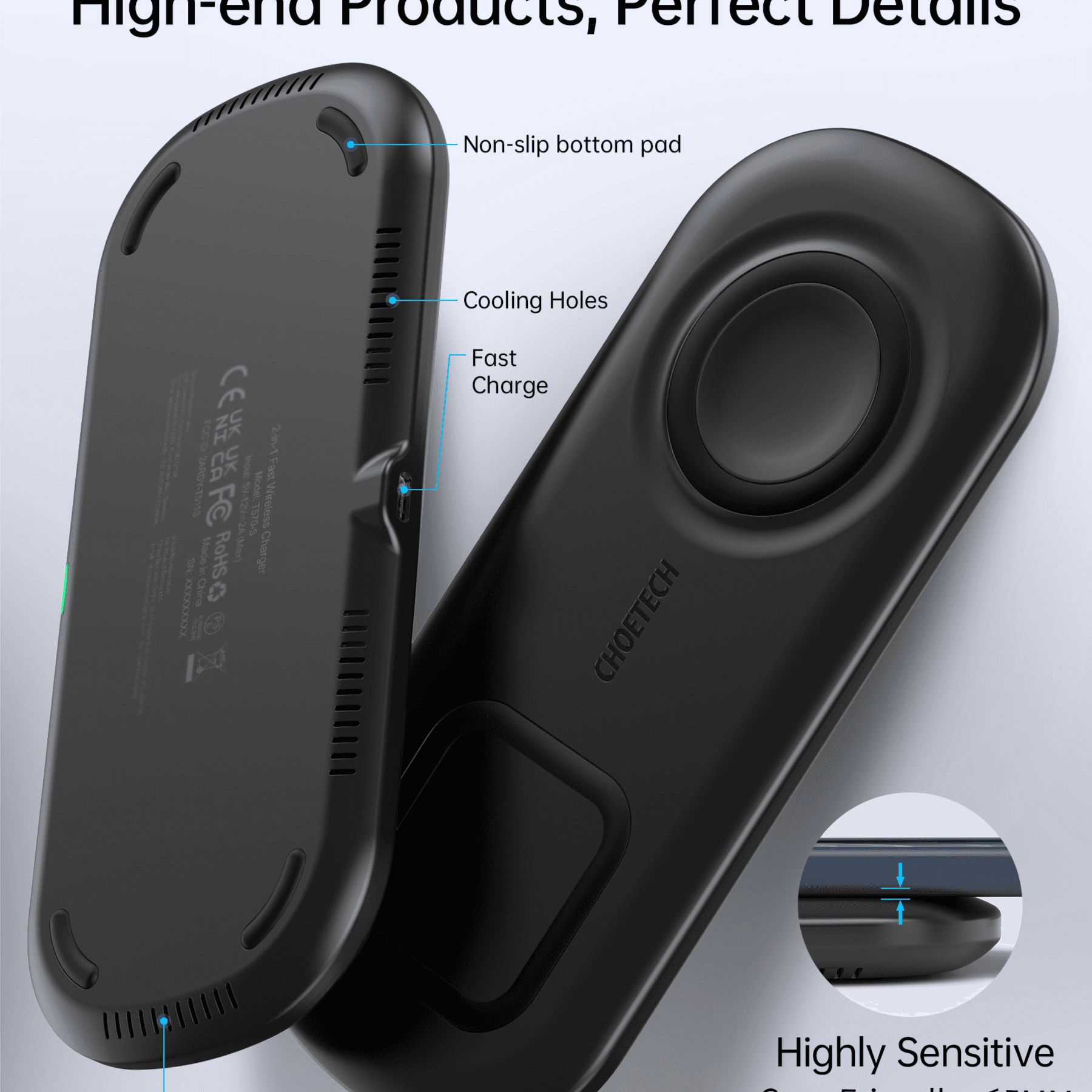 Choetech Samsung Watch Fast Wireless Charging Pad