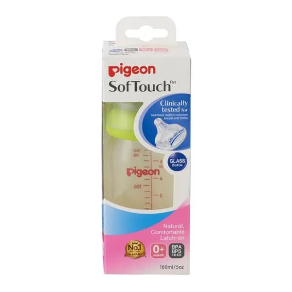 Pigeon  S T Wn +0M Glass Bottle 160 Ml