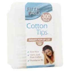 Rite Aid Cotton Tips 100% Soft Pure Cotton 300 Pcs