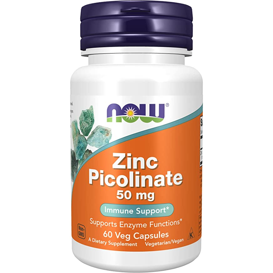 Now Zinc Picolinate 50 mg (60 Veg Capsules)