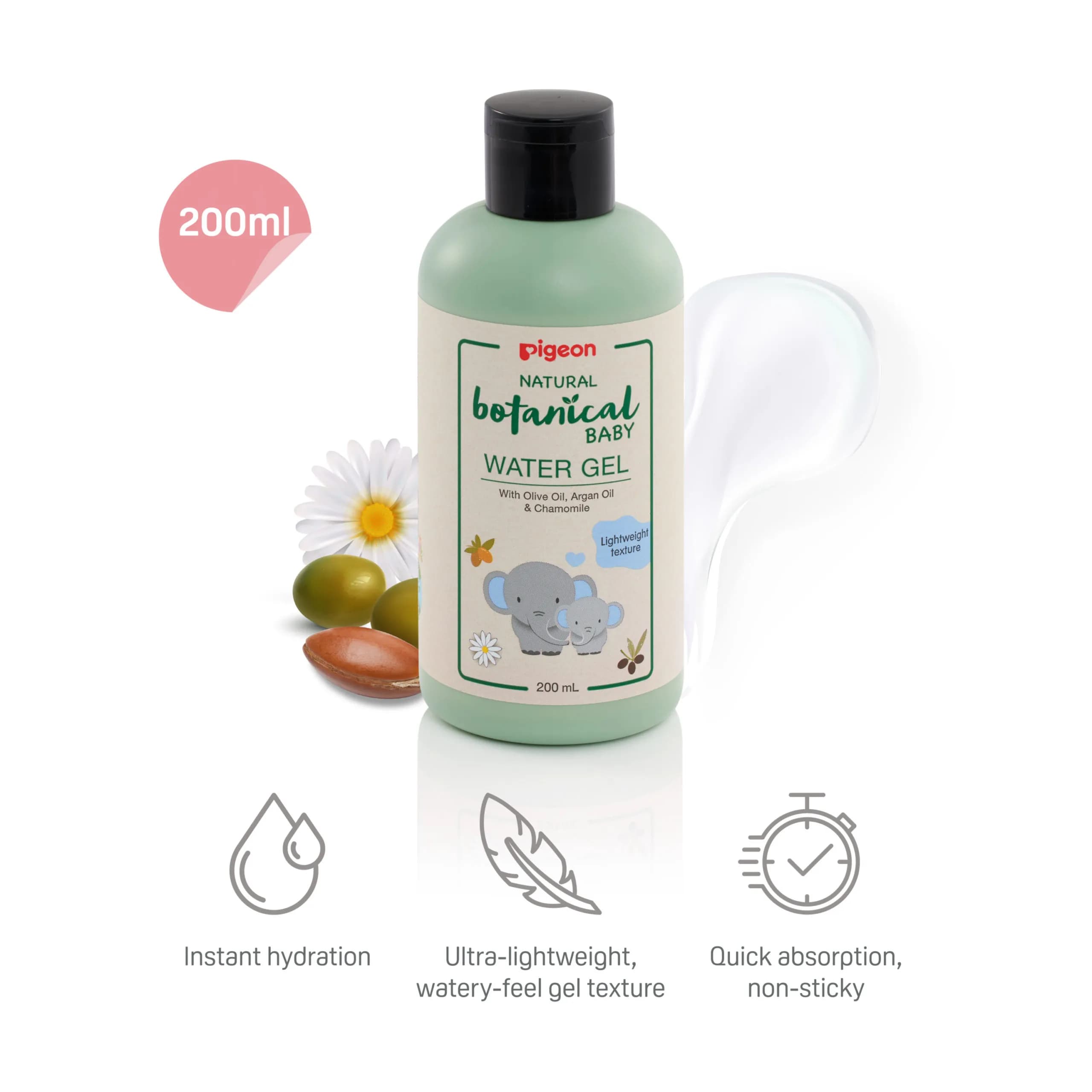 Pigeon Natural Botanical Baby Water Gel Lotion 200ml