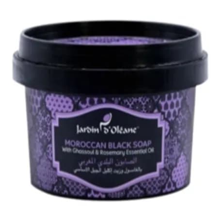 Jardin O' Oleane - Moroccan Black Soap With Ghassoul & Rosemary Essential Oil 250G