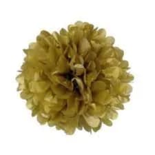 Gold Tissue Pom Pom - Pack Of 6 Pcs - 10 Inches