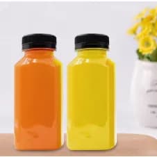 Plastic Juice Bottle Clear Round 250 Ml (10 Pcs)