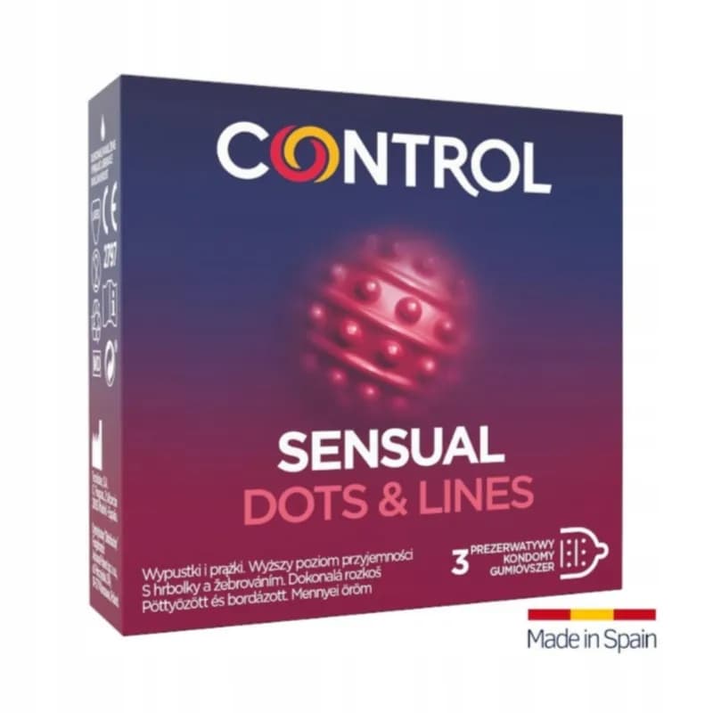 Control Sensual Dots & Lines Condom 3s