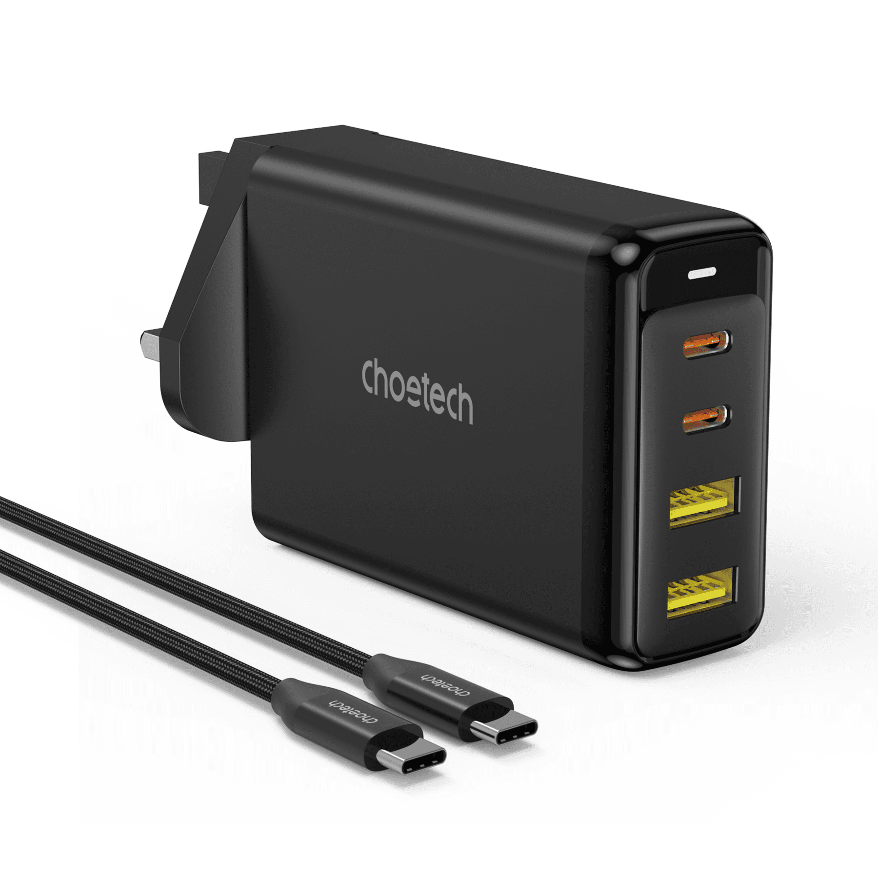 Choetech 140w 2c+2a Gan Wall Charger Uk