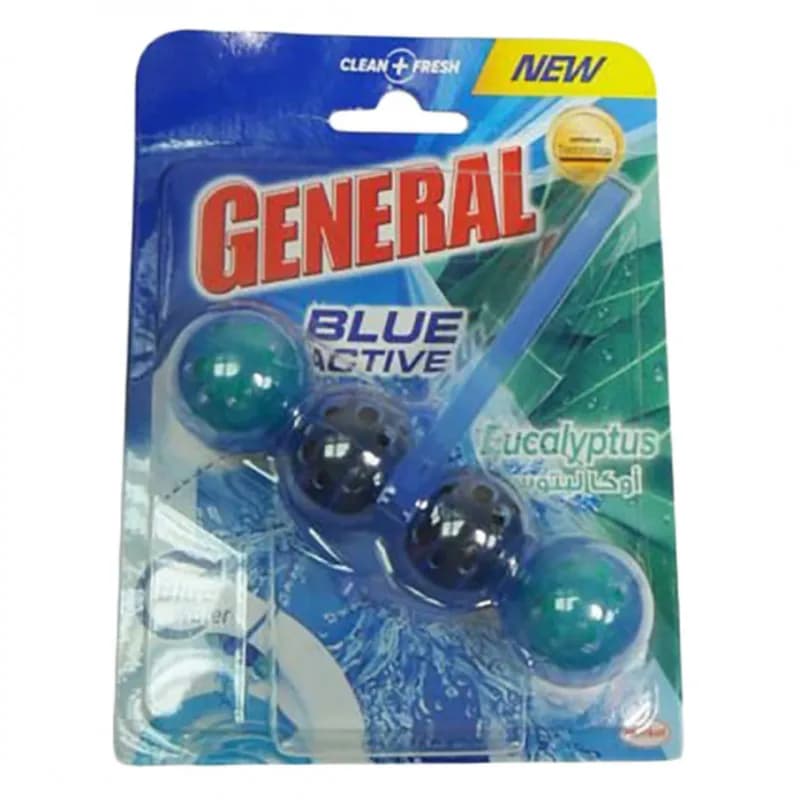 General Toilet Block Cleaner Power Blue Active With Eucalyptus Scent 50 g