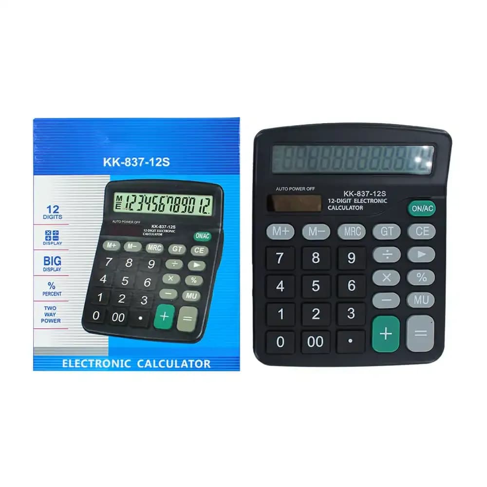 KK-837-12S 12 Digit Electronic Calculator