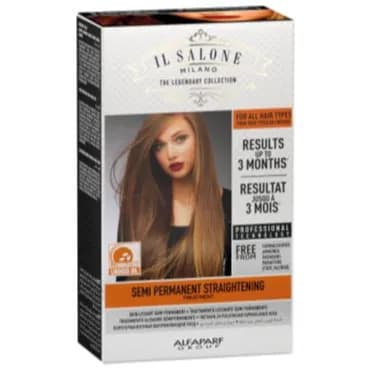 Alfaparf Semi Permanent Straightening Treatment With The Power Of Linseed Oil Kit For All Hair Types Last For 3Months