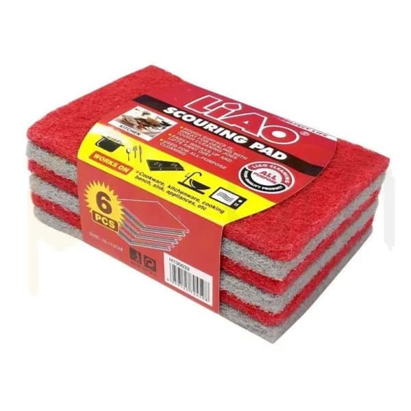 Liao Scouring Pad 6Pcs For All Purpose