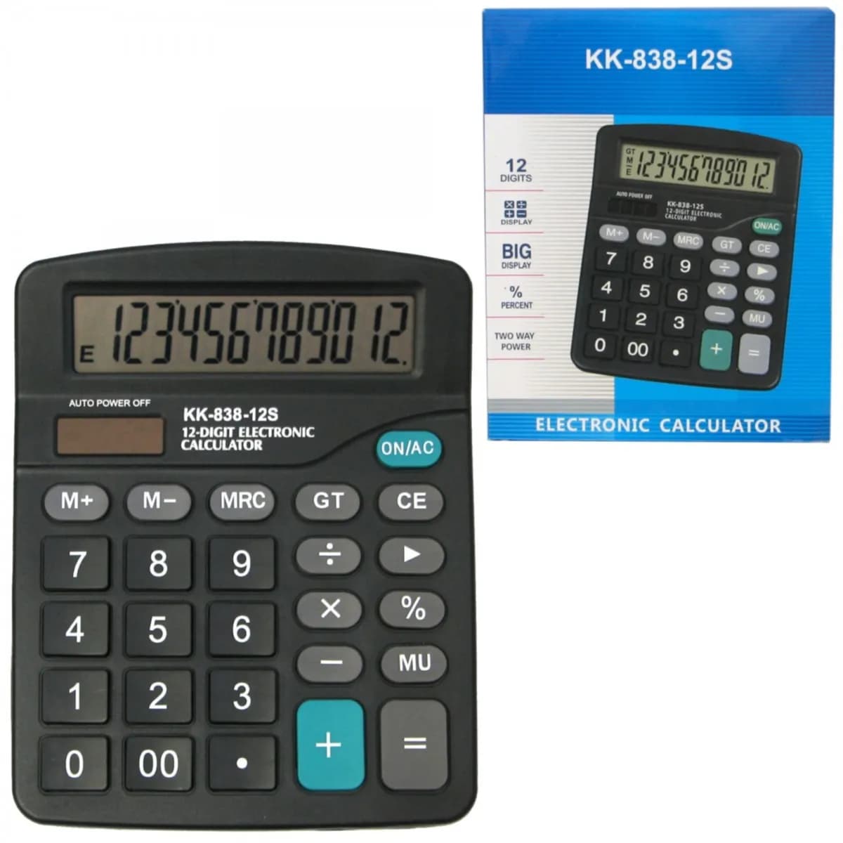 12 DIGIT CALCULATOR HIGH 18CM KK-838-12S