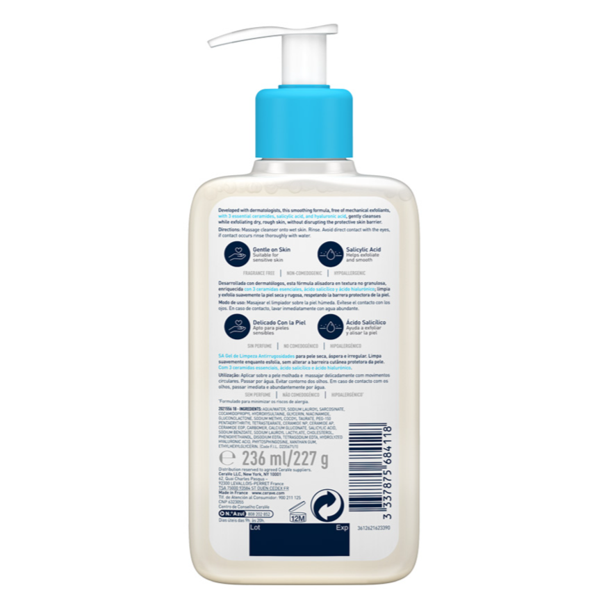 Cerave Sa Smoothing Cleanser For Normal, Dry And Rough Skin 236Ml