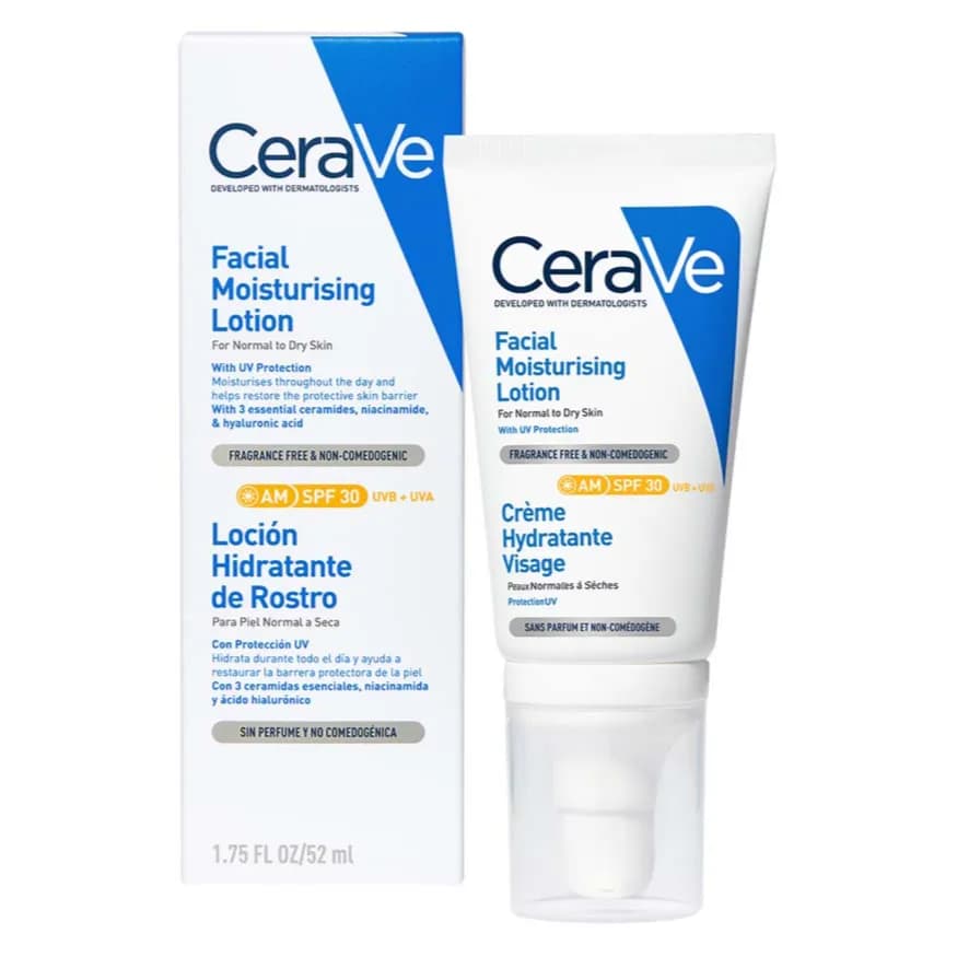 CeraVe AM Facial Moisturizing Lotion SPF30 with Hyaluronic Acid 52mL