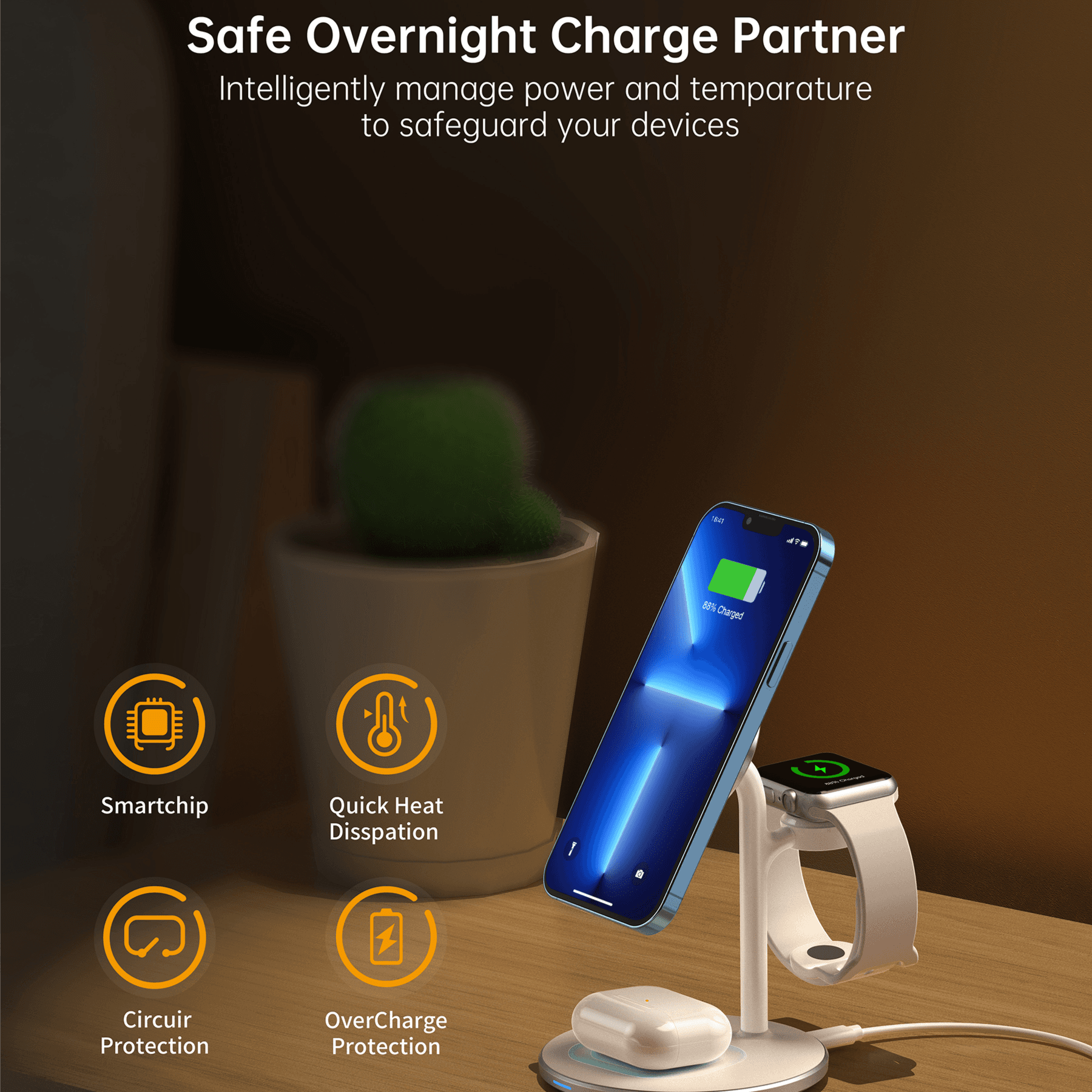 Choetech 3 In 1 Magsafe Charger